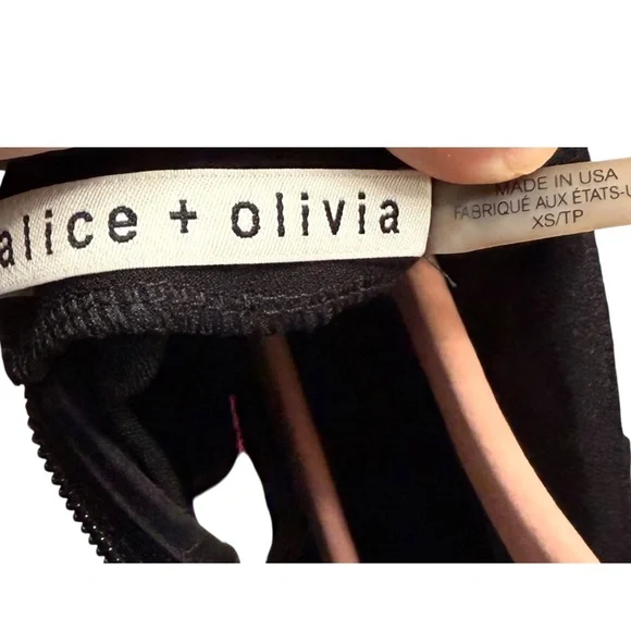 Alice + Olivia Haylen Pink Fur Cuff Top - Picture 5 of 5